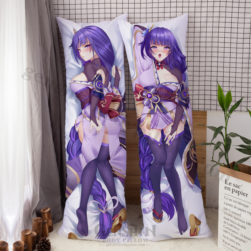 raiden shogun genshin body pillow