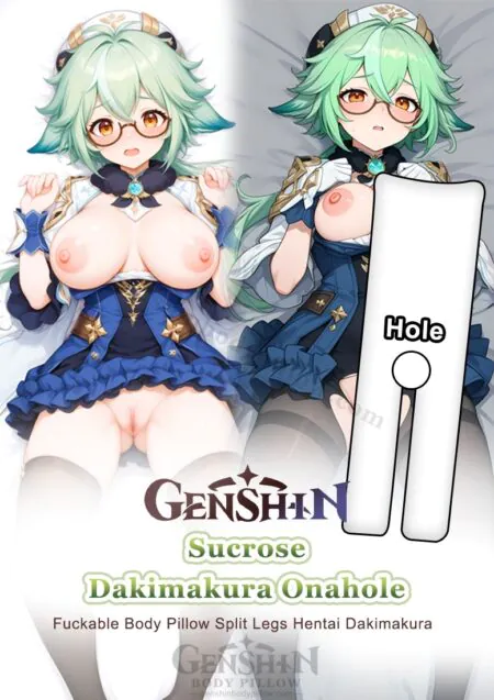mmd107 sucrose split leg dakimakura with hole genshin impact nude body pillow