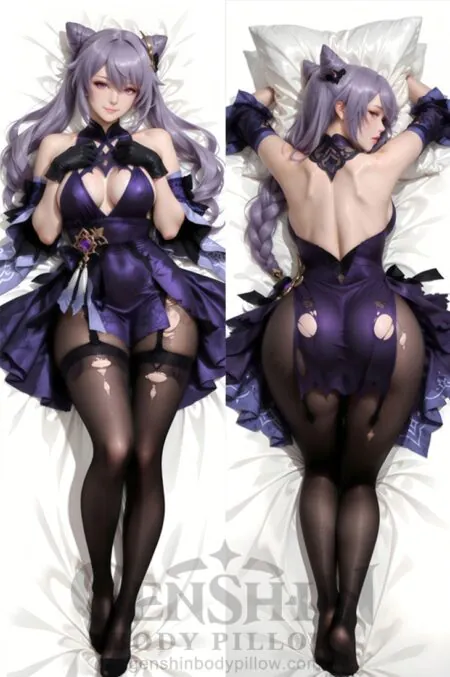 mmd02589 keqing genshin waifu body pillow